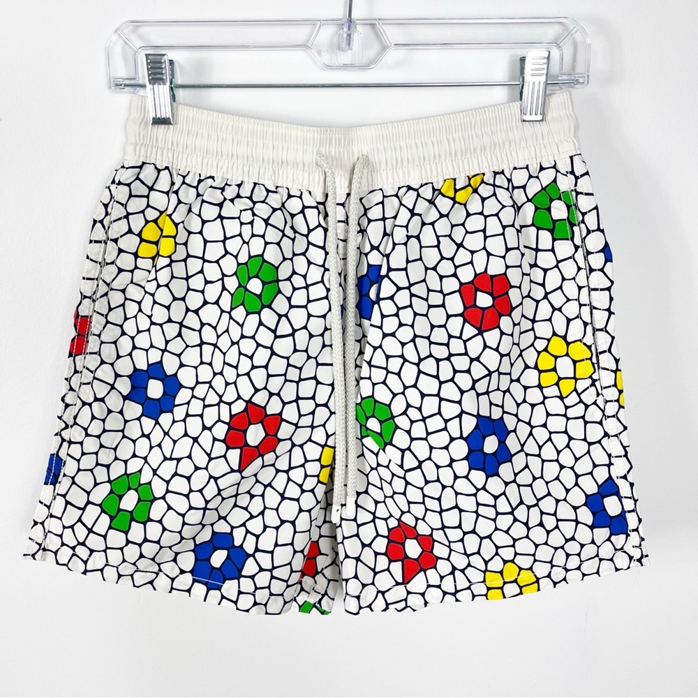 Madhappy × Vilebrequin Moorea Printed Mens Swim Short Size Small NWT White